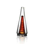 Puffco Peak Glass Wiidz Original 2.0 in amber color, facing south, showcasing its sleek design and high-quality materials, perfect for enhanced dabbing experience.