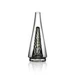 Puffco Peak Glass Wiidz Original 2.0 in black, elegantly designed for optimal performance, showcased in a south-facing view.
