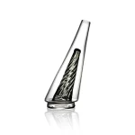 Original Puffco Peak Glass Wiidz 2.0 in Black, facing west, showcasing its sleek design and high-quality craftsmanship for a premium dabbing experience.