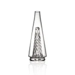 Puffco Peak glass wiidz original 2.0 in clear, showcasing its sleek design and functionality, facing north for a perfect display.