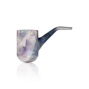 Puffco Proxy replacement glass showcasing Wiidz Cosmic Pipes design, facing west in a captivating angle.